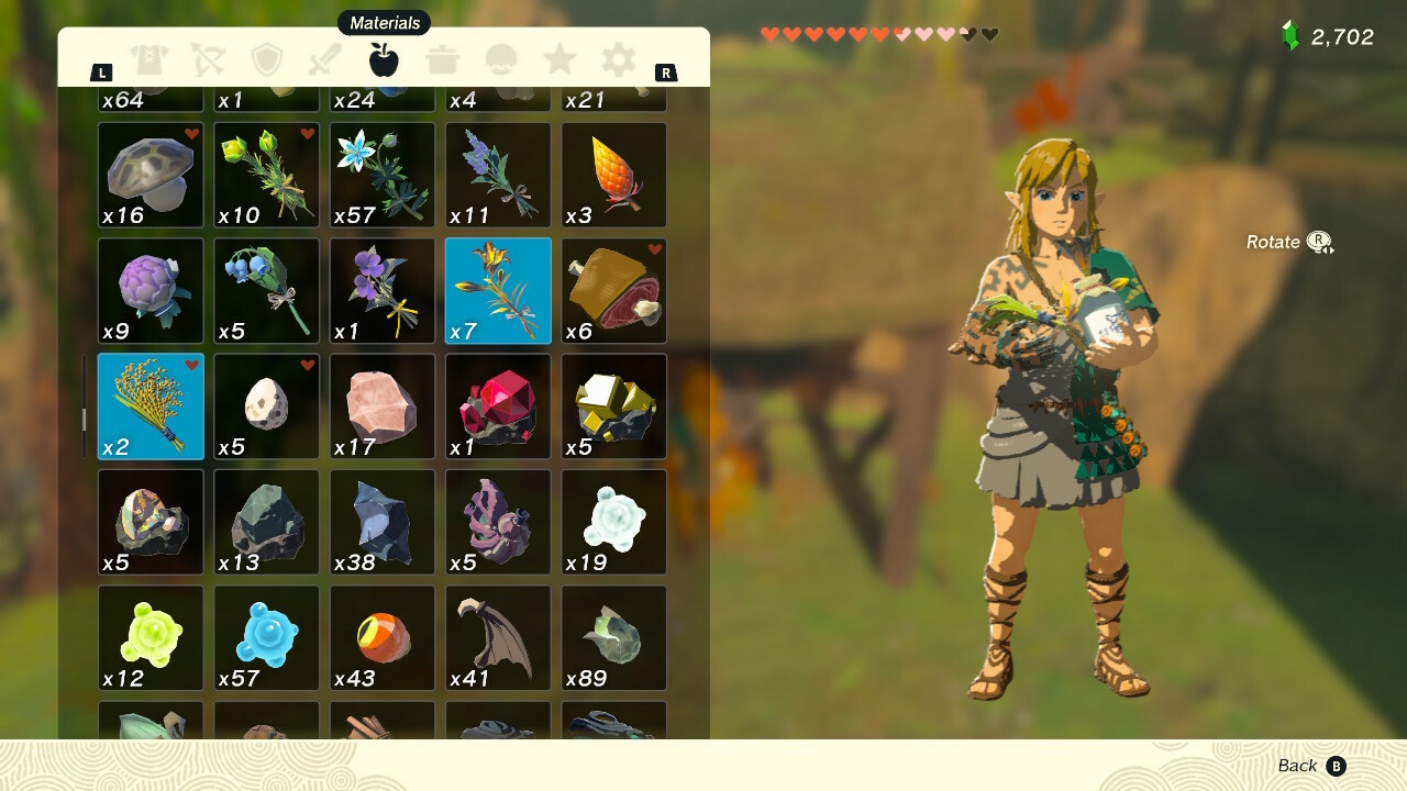 Zelda Tears of the Kingdom Cooking